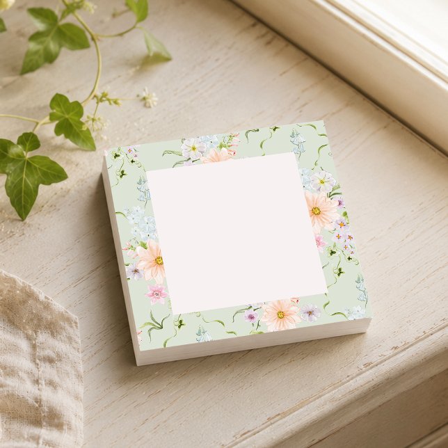 Botanisk vildblomma post-it block (Skapare uppladdad)