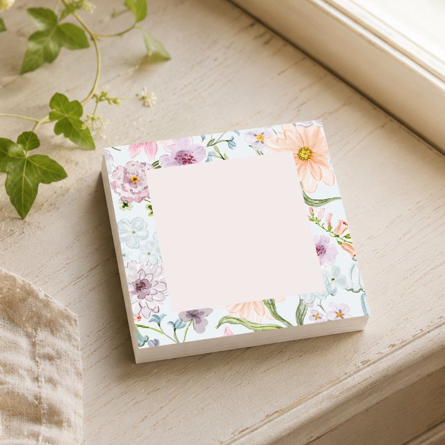Botanisk vildblomma post-it block (Skapare uppladdad)