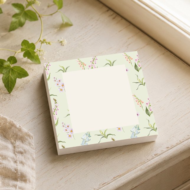 Botanisk vildblomma post-it block (Skapare uppladdad)