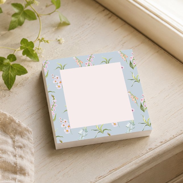 Botanisk vildblomma post-it block (Skapare uppladdad)