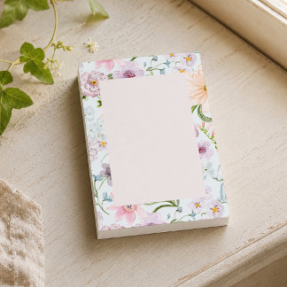 Botanisk vildblomma post-it block