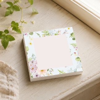 Botanisk vildblomma post-it block