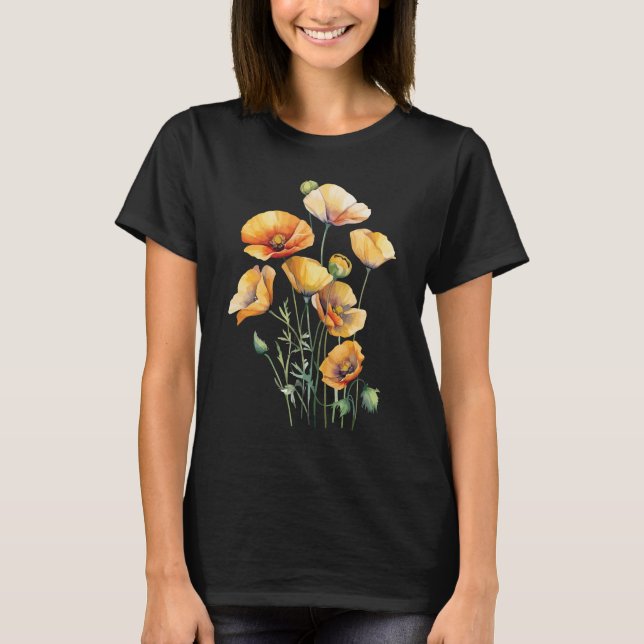 Botanisk vildblomma t shirt (Framsida)