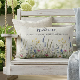 Botanisk Vildblommäng Present för Par Lumbarkudde