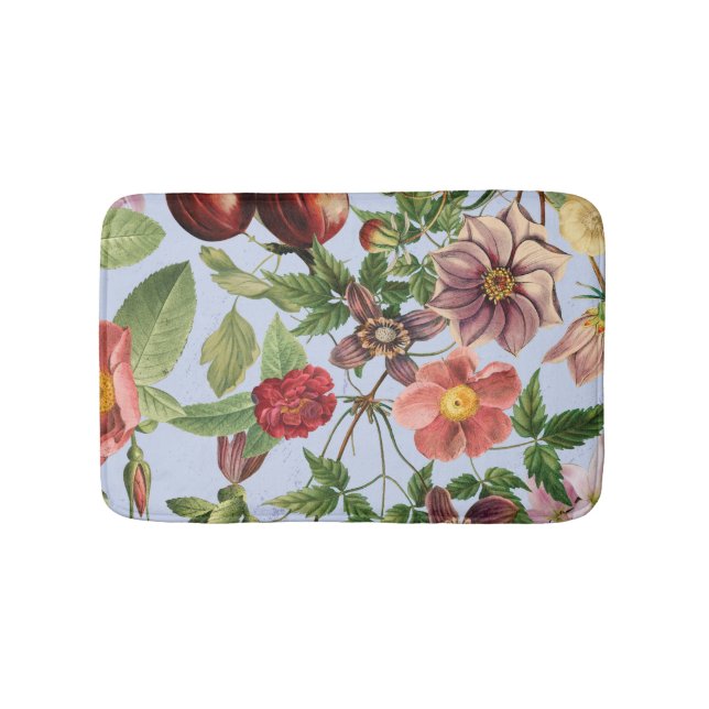 Botanisk vintage design badrumsmatta (Framsidan)