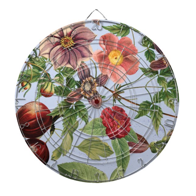 Botanisk vintage design darttavla (Framsidan)