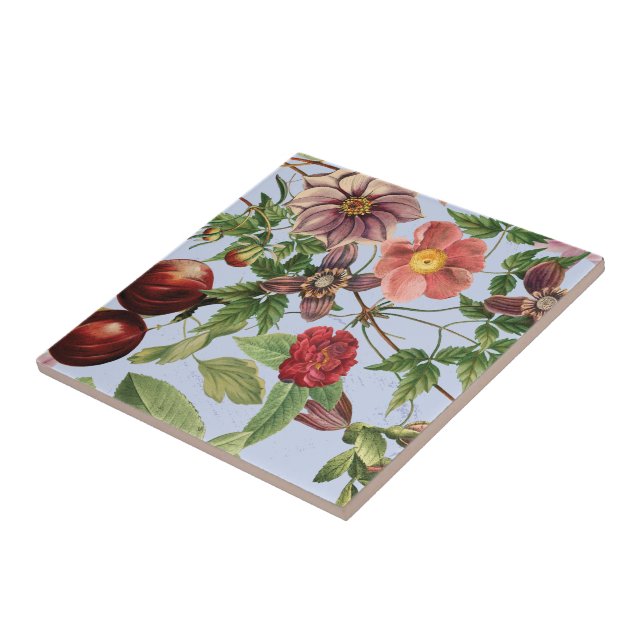 Botanisk vintage design kakelplatta (Sidan)