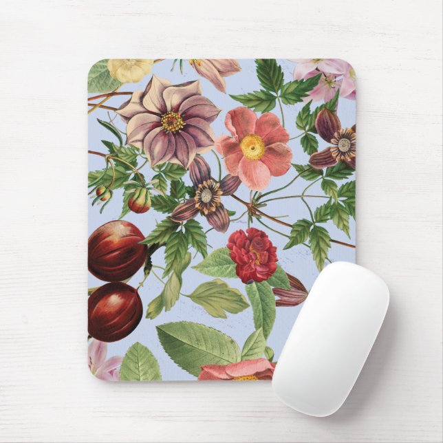 Botanisk vintage design musmatta (Med mus)
