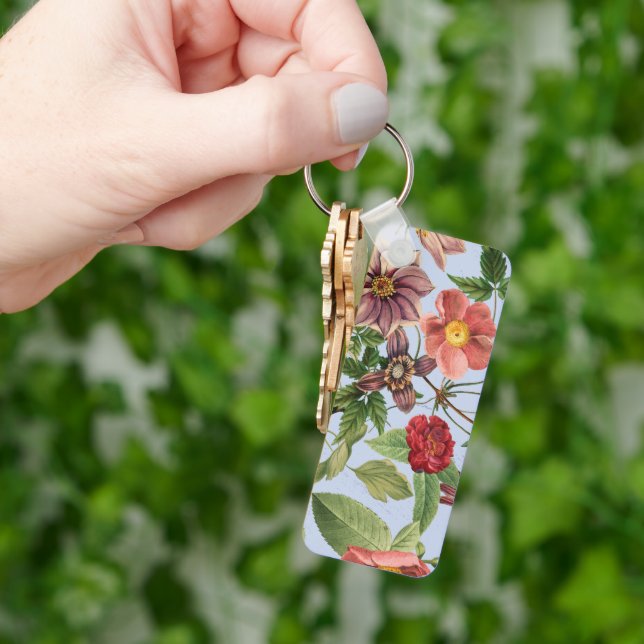 Botanisk vintage design nyckelring (Hand)