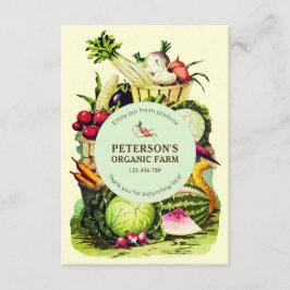 Botanisk Vintage Lokal Grönsaksodlare Tilläggskort