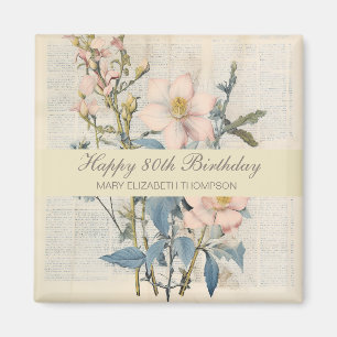 Botanisk Vintaqe Vildblomma 80-årsdag Magnet
