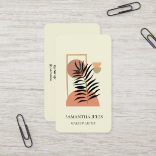 Botaniska Abstrakten Terracotta Boho i mitten av å Visitkort