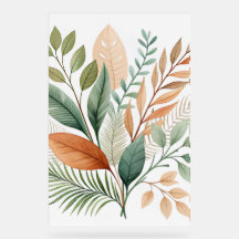 Botaniska Abstrakten Wall Art - Tropical Löv