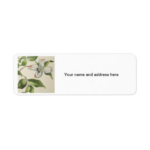 Botaniska adresslebels returadress etikett