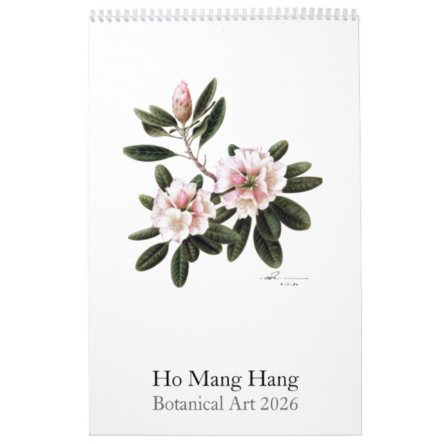 Botaniska akvareller Kalender 2026 (Omslag)