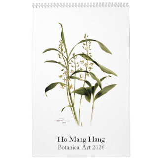 Botaniska akvareller kalender Mang Hang Ho, 2026