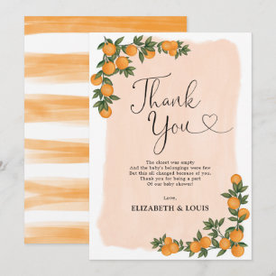 Botaniska babyskor i modern Citrus Orange Tack Kort