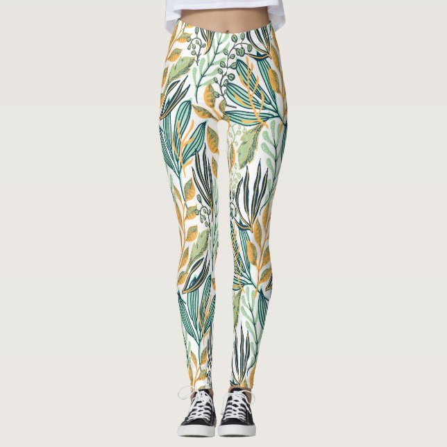 Botaniska baljväxter leggings (Framsida)