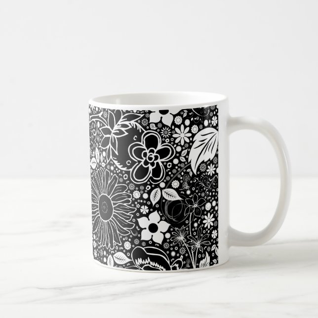 Botaniska Beauties Black n White Coffee Mugg (Höger)
