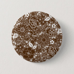 Botaniska Beauties Brown PinBack-knapp Knapp