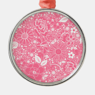 Botaniska Beauties Lt Rosa Premium Round Ornament
