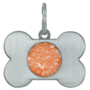 Botaniska Beauties Orange PET ID TAG ID-bricka Husdjur