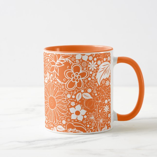 Botaniska Beauties Orange Ringer Coffee Mugg (Höger)