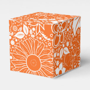 Botaniska beauties Orange-Square Favor Box Presentaskar