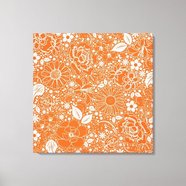 Botaniska Beauties-Orangen Wrapped Canvas (Framsida)