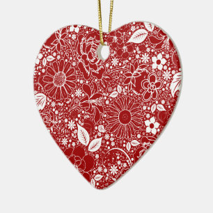Botaniska beauties Red Heart - formad Ornament