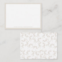 Botaniska Beige Decorative Löv Mönster