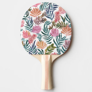 Botaniska blad akvarell Blommigt färgglatt Pingisracket