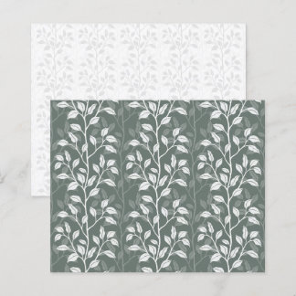 Botaniska blad djup salvia grön scrapbookpapper