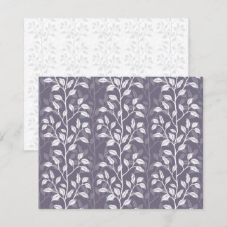 Botaniska blad djupt lila scrapbookpapper