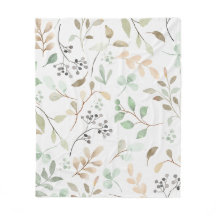Botaniska blad fleecefilt