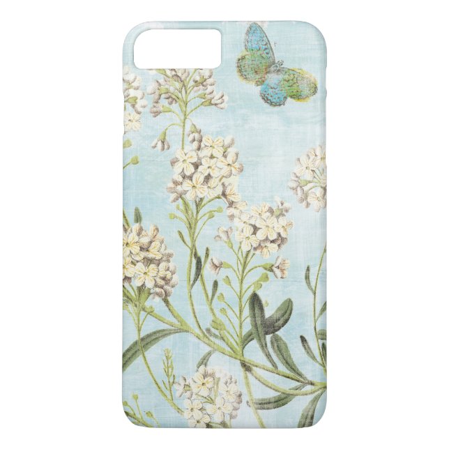 Botaniska blått Case-Mate iPhone skal (Baksida)