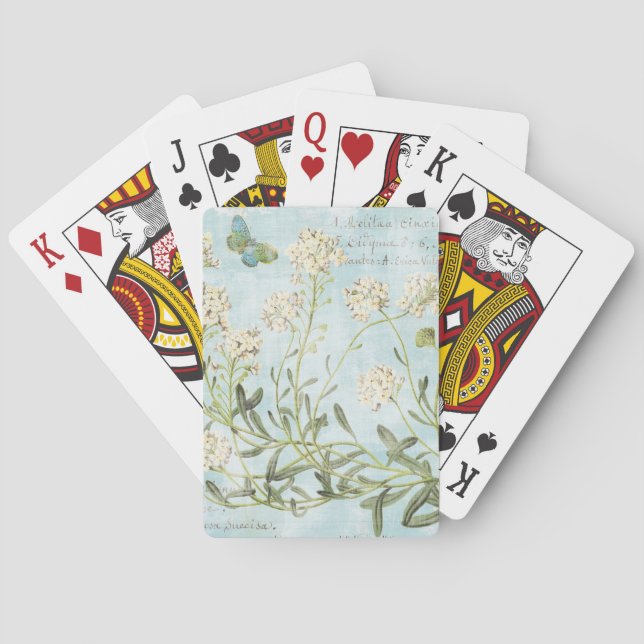 Botaniska blått casinokort (Baksidan)
