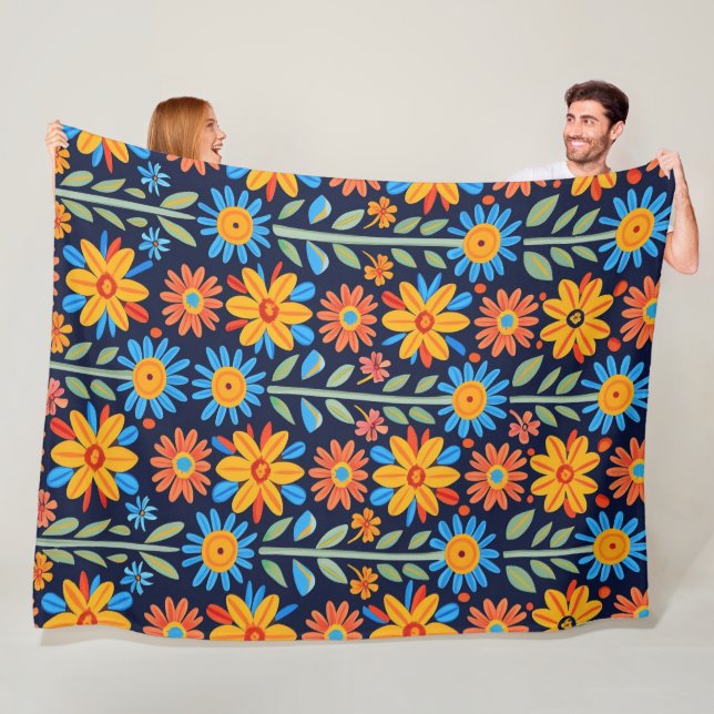 Botaniska bliss 60x80 Fleece Blanket (På plats)