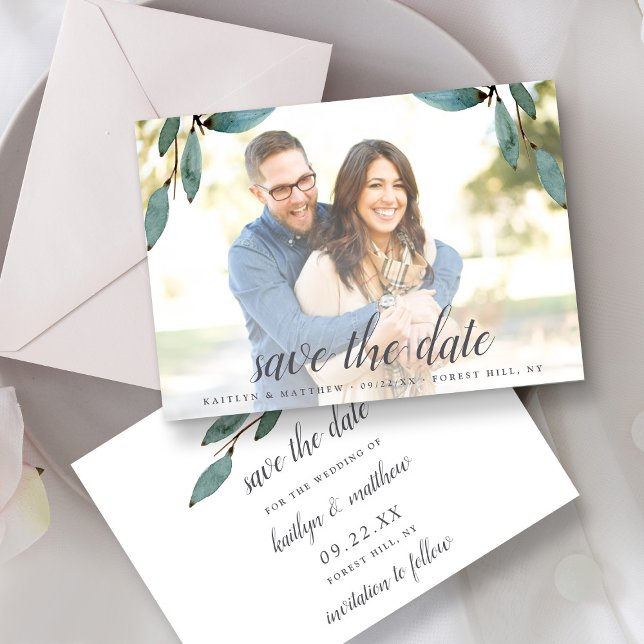 Botaniska bliss Bröllop Photo Spara Datumet (Skapare uppladdad)