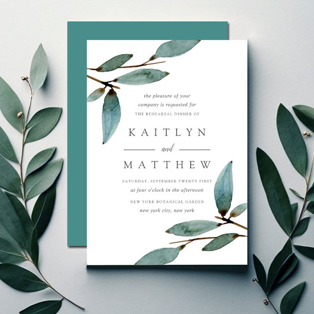 Botaniska bliss Bröllop Rehearsal Middag Inbjudningar (Skapare uppladdad)