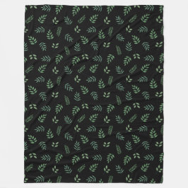 Botaniska bliss: Mjuka Löv Mönster Fleece Blanket