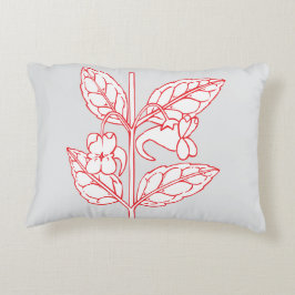 Botaniska bliss Pillow - Lush Blommigt & Foliage A Prydnadskudde