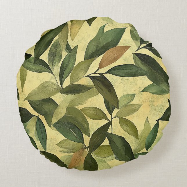 Botaniska bliss Round Cushion Rund Kudde (Baksidan)