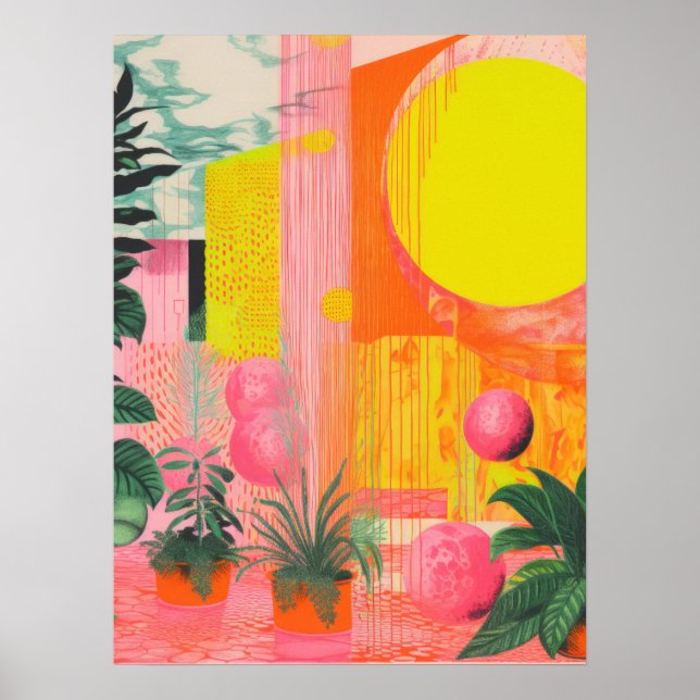 Botaniska bliss: Sol Harmony Poster (Framsidan)