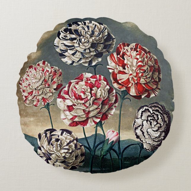 Botaniska blodkuddar rund kudde (Framsidan)