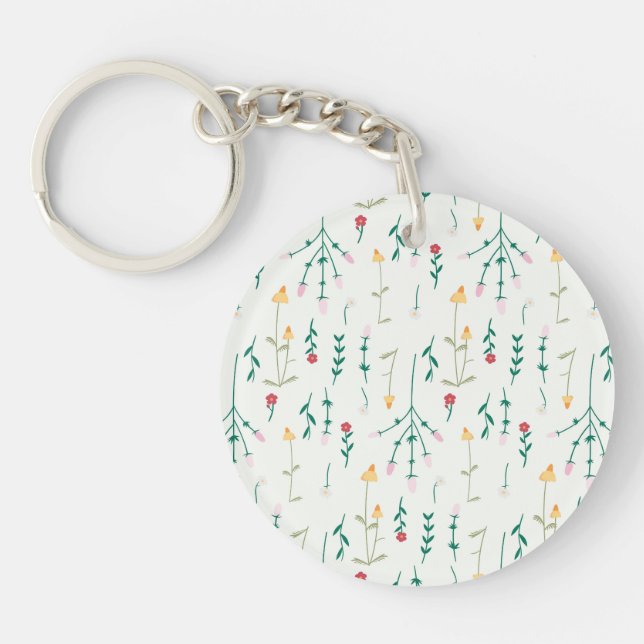 Botaniska blomman Blommigt Vår akryl (Framsidan)