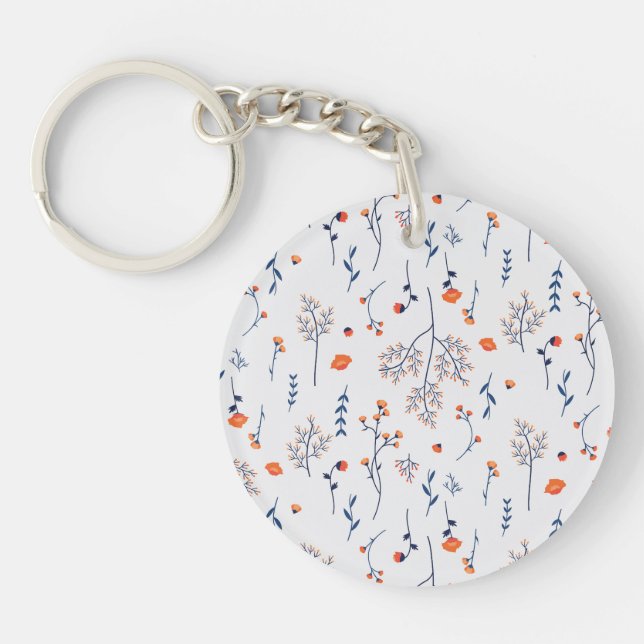 Botaniska blomman Blommigt Vår akryl (Framsidan)