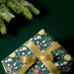Botaniska Blommigten Festive Garden Mönster Grönt Presentpapper<br><div class="desc">Vackert botaniskt blommönster för blommigt och bladverk för elegant som är pappert. Vår design har våra handdragna blommigtar för giftiga botaniska produkter. Den mäktiga blommigten botaniker skapar ett vackert mönster. Vi har valt en vacker färg-pall med gult, rosa, kranbärsröd och djupa grönt löv. Alla illustrationer är handritade originalbilder av Moodtogy...</div>