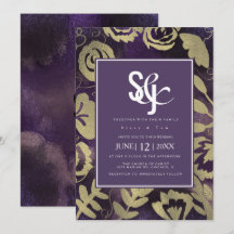 Botaniska Blommigten Garden Ro Guld Lila Bröllop