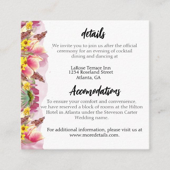 Botaniska Blommigten Garden Tilläggskort (Framsida)